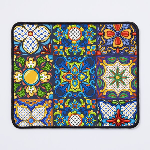 Item preview, Vibrant Blue and Orange Antient Pattern designed and sold by SAarcado.