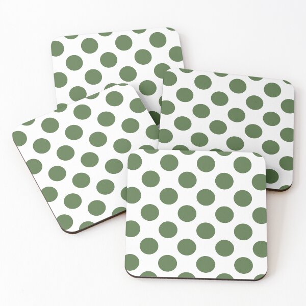 Item preview, Deep Treetop green polka dots designed and sold by coverinlove.