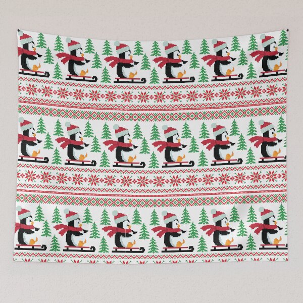 Item preview, Vintage Retro christmas panda pattern  designed and sold by HarithHilali.