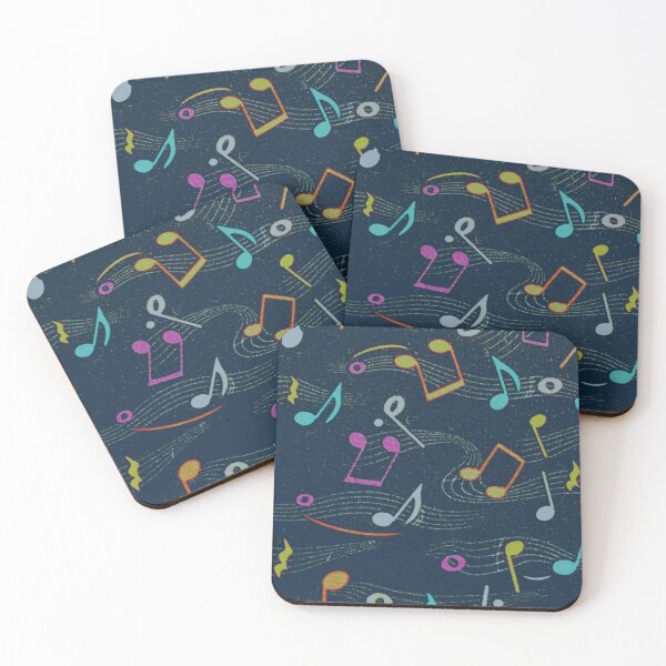 Item preview, Colorful Retro Musical Notes Pattern designed and sold by BlissHeaven.