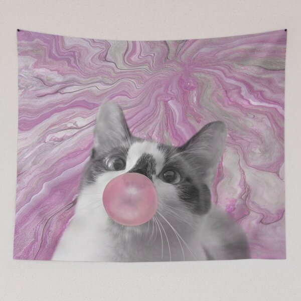 Item preview, Snowshoe Cat with Bubble Gum SC designed and sold by Elisabeth Lucas.