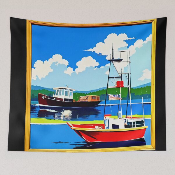 Item preview, Fishing Boat Poster designed and sold by BAYFAIRE.