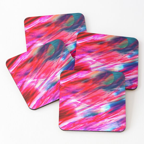 Item preview, thick dense paint pattern knife art - pink blue paint pattern #22 designed and sold by supeart.