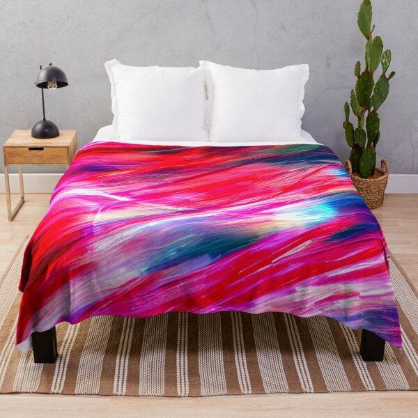 Item preview, thick dense paint pattern knife art - pink blue paint pattern #22 designed and sold by supeart.