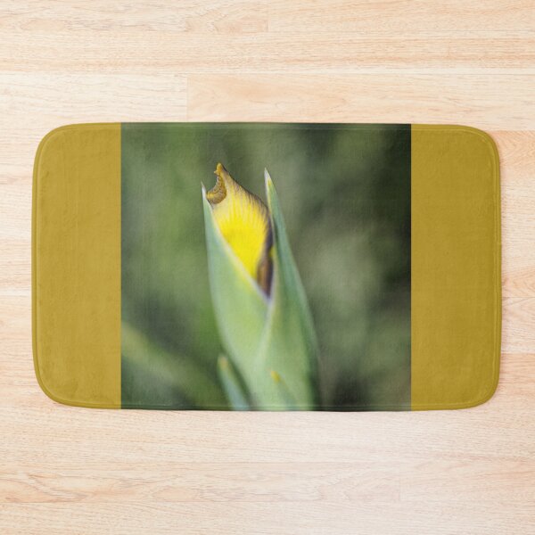 Item preview, Yellow And Purple Iris Bud designed and sold by Joy Watson - Natural Light Photography .