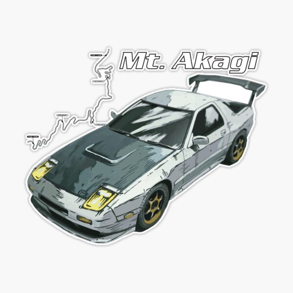 Initial D FC RX7 Stage 1 Drifting - Ryosuke Takahash RedSuns anime night |  Sticker