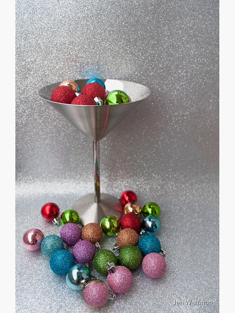 Thumbnail 3 of 3, Sticker, Christmas 2017 Baubles Martini designed and sold by Jdubphotog.