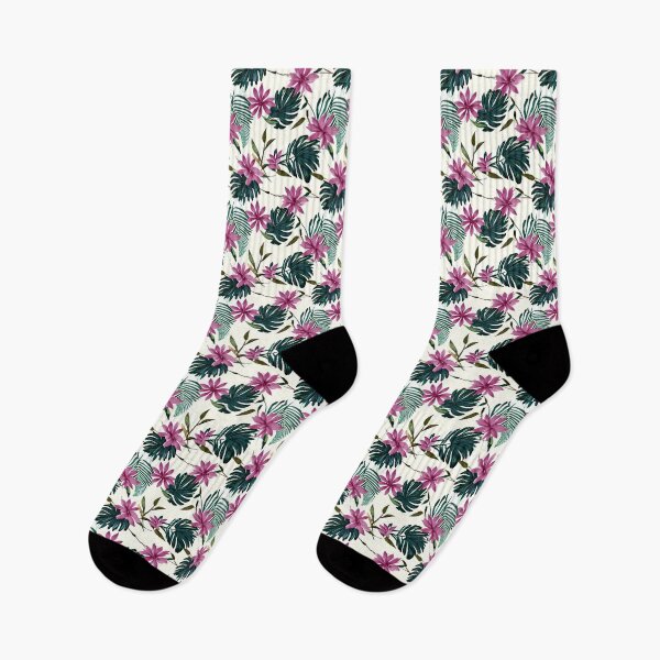 Item preview, Monstera Leaf with Maroon Flowers designed and sold by supeart.