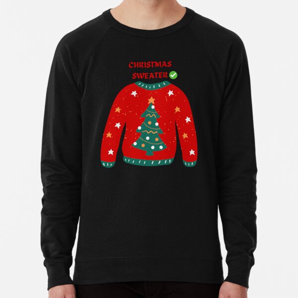 Christmas Sweater (Check) Lightweight Sweatshirt