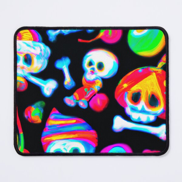 Item preview, Neon skull and bone pattern designed and sold by Bakesales.