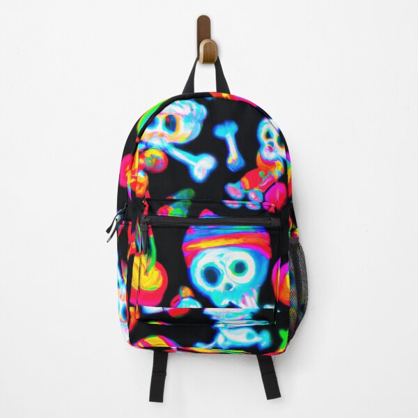 Item preview, Neon skull and bone pattern designed and sold by Bakesales.