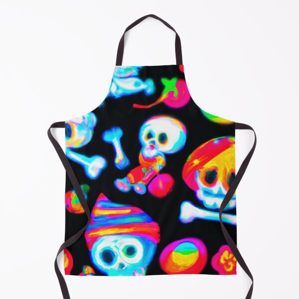 Item preview, Neon skull and bone pattern designed and sold by Bakesales.