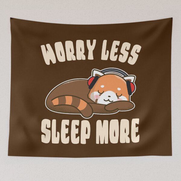Item preview, Red Panda, Worry Less Sleep More designed and sold by samah82.