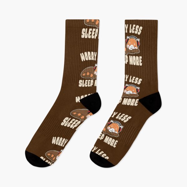 Item preview, Red Panda, Worry Less Sleep More designed and sold by samah82.