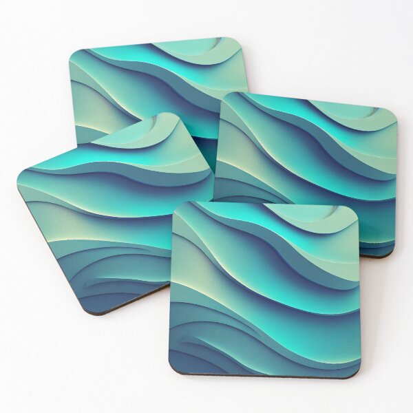 Item preview, Virid waves abstractive pattern designed and sold by AppleElf.