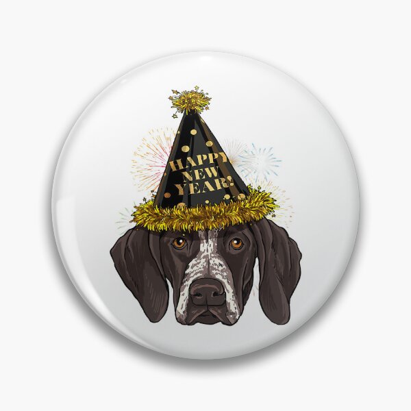 Aperçu de l'œuvre Nouvel An German Shorthaired Pointer New Years Eve Party GSP302 créée et vendue par 2SCOM.