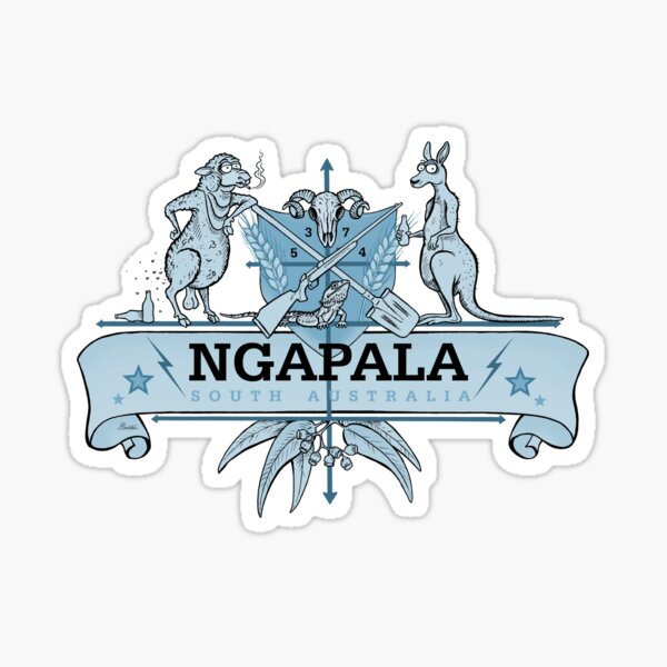 Ngapala Coat Of Arms -(blue) Sticker