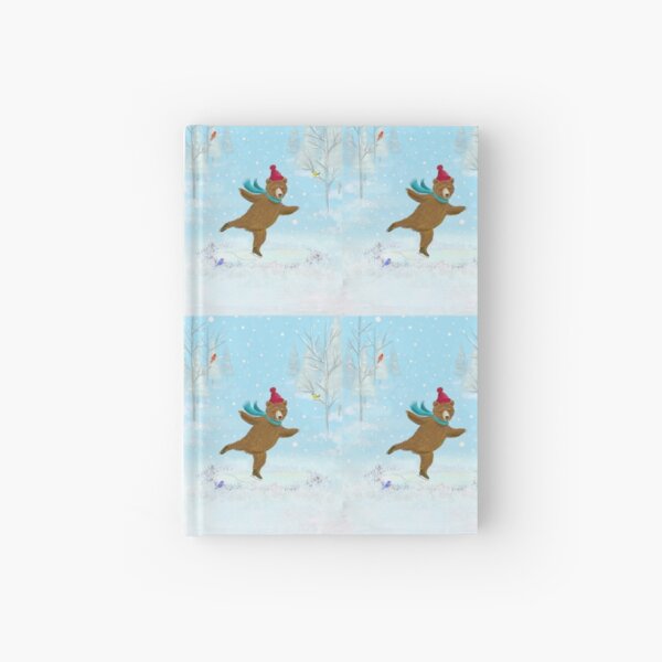 skating bear Hardcover Journal