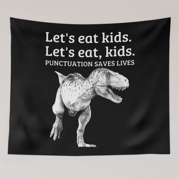 Item preview, Funny Let's Eat Kids Punctuation Saves Lives Grammar designed and sold by Anna Turner.