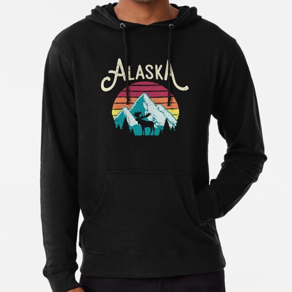 Vintage Alaska Igloo AK State Pride Vacation Sweatshirt Zip Up Hoodie Men  Women