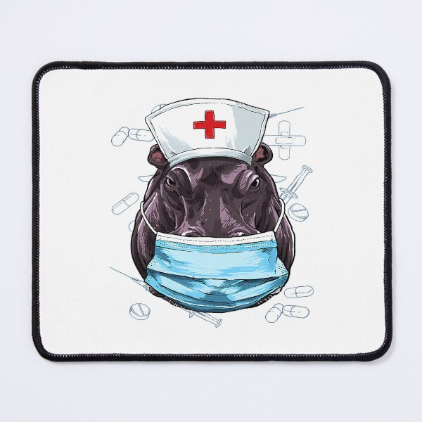 Item preview, Hippopotamus Nurse Practitioner RN Nursing School Graduation 579 designed and sold by Positiv3Arts.
