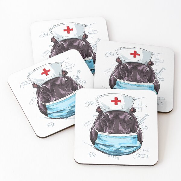 Item preview, Hippopotamus Nurse Practitioner RN Nursing School Graduation 579 designed and sold by Positiv3Arts.