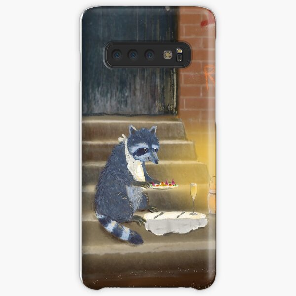 raccoon dining out Samsung Galaxy Snap Case