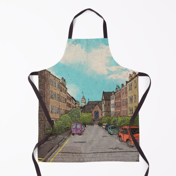 Item preview, Edinburgh Downtown Retro Inspired Style Illustration designed and sold by Wall-Art-Sketch.