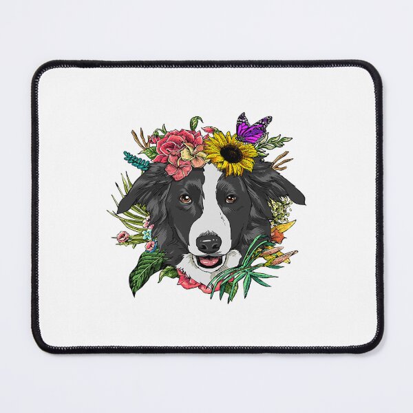 Item preview, Floral Border Collie Botanical Plant Flower Puppy Dog Lover  designed and sold by Positiv3Arts.