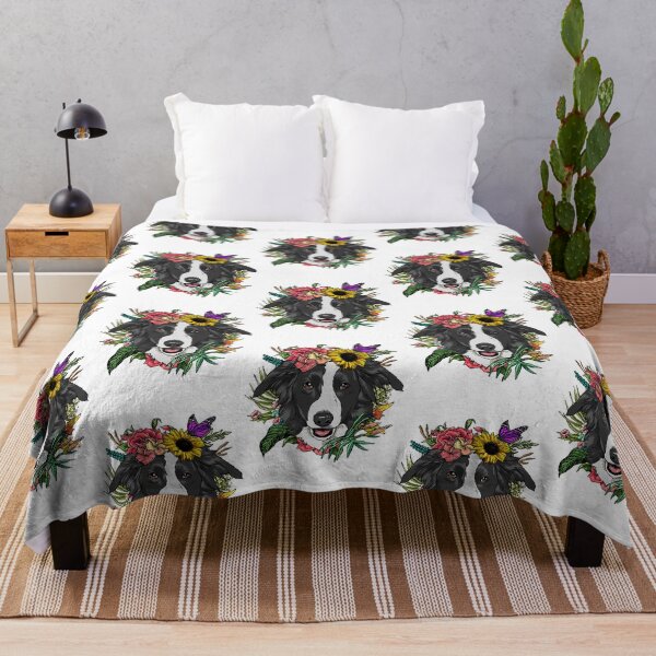 Item preview, Floral Border Collie Botanical Plant Flower Puppy Dog Lover designed and sold by Positiv3Arts.