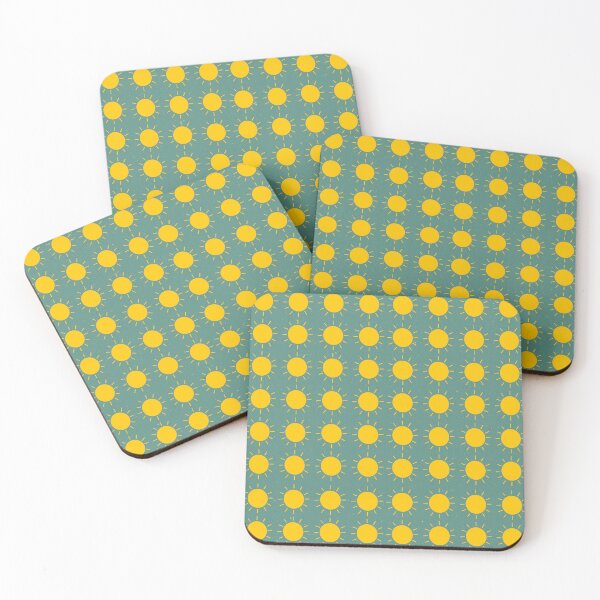 Item preview, Sun pattern dark turquoise color designed and sold by PrettywithColor.
