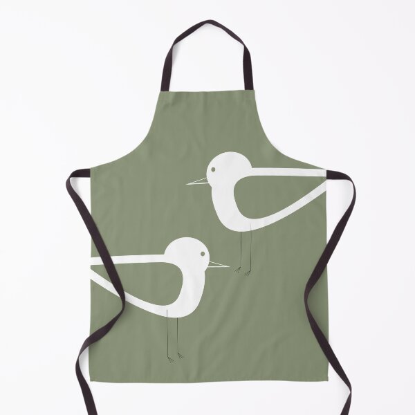Item preview, Shorebird Pair in Sage Green and White. Clean. Cute. Coastal.  designed and sold by kierkegaard.