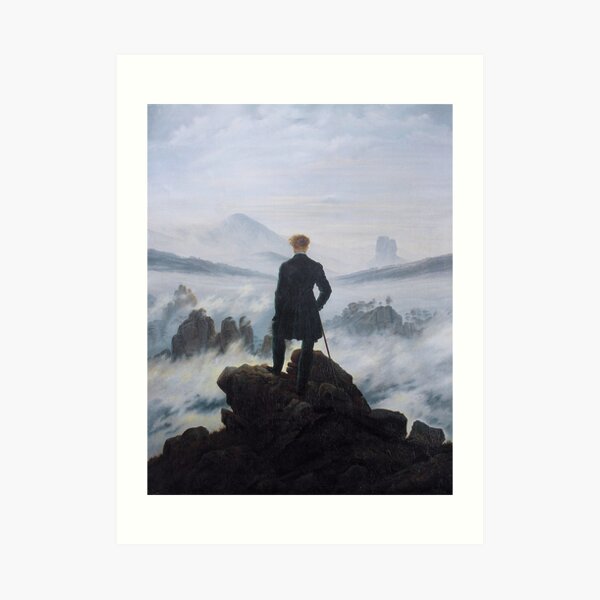 Wanderer above the sea of fog Art Print
