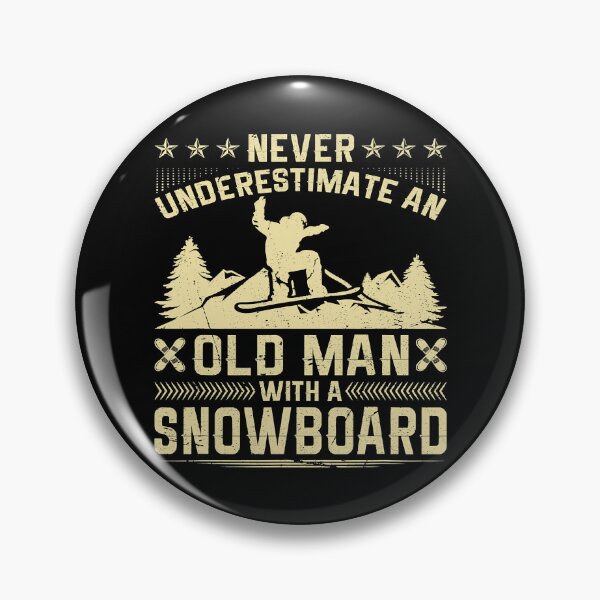 Item preview, Mens Never Underestimate An Old Man with a Snowboard 434 designed and sold by Studio12b.