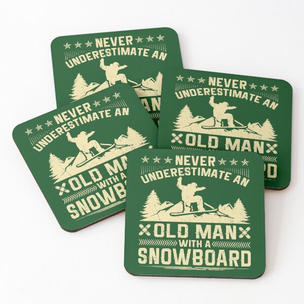 Item preview, Mens Never Underestimate An Old Man with a Snowboard 434 designed and sold by Studio12b.