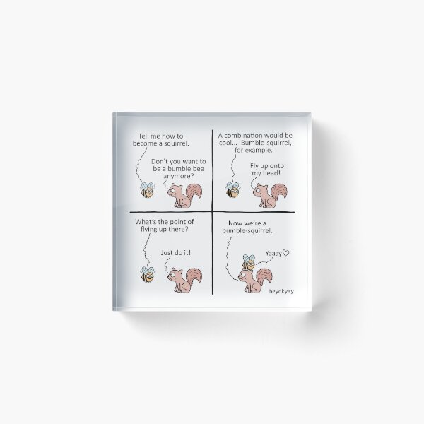 Bumble Squirrel Acrylic Block