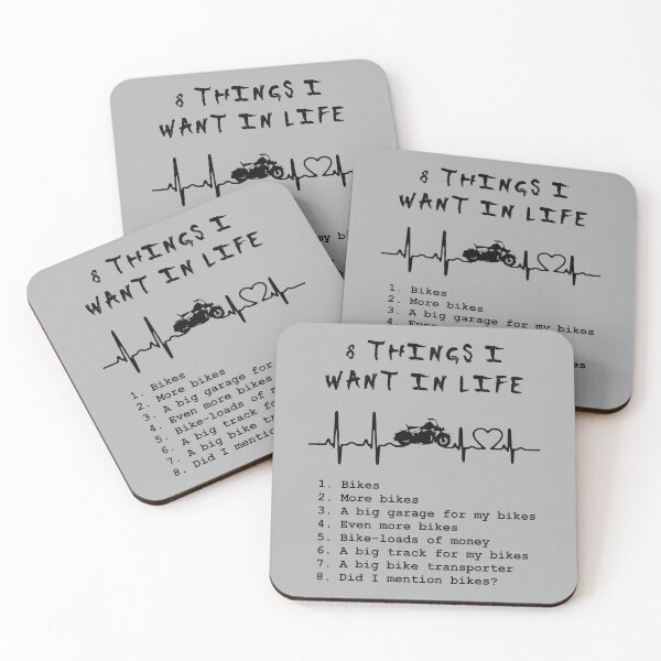 Item preview, 8 things I want in life: bikes (heart ECG, black) designed and sold by SolidEarthArt.