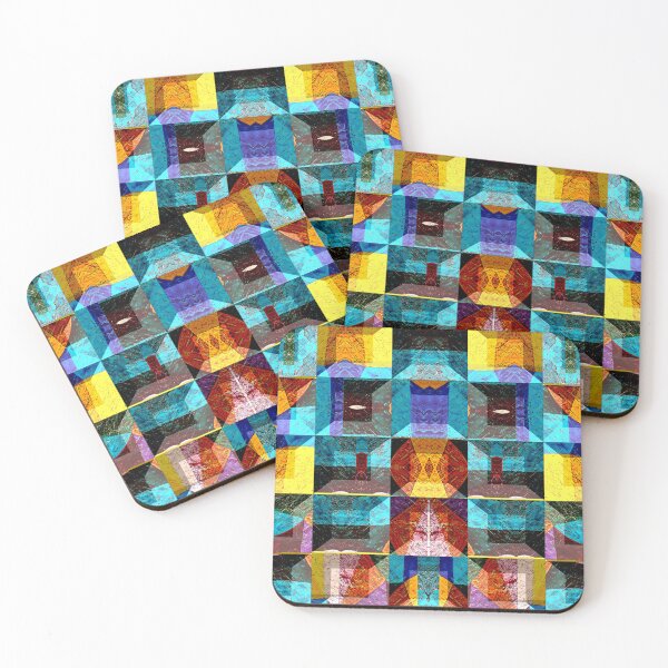 Item preview, POWERFUL LUMINOUS RADIAL COSMIC LABYRINTH PATCHWORK -  SPIRITUAL AWAKENING CUBIC GEOMETRIC ART PATTERN IN DEEP* designed and sold by Ralek.