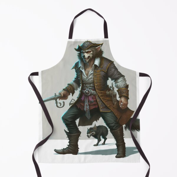 Aperçu de l'œuvre loup pirate créée et vendue par IA-Power.