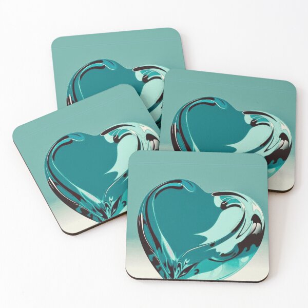 Item preview, Heart Shaped Blue Glass designed and sold by NengShop.