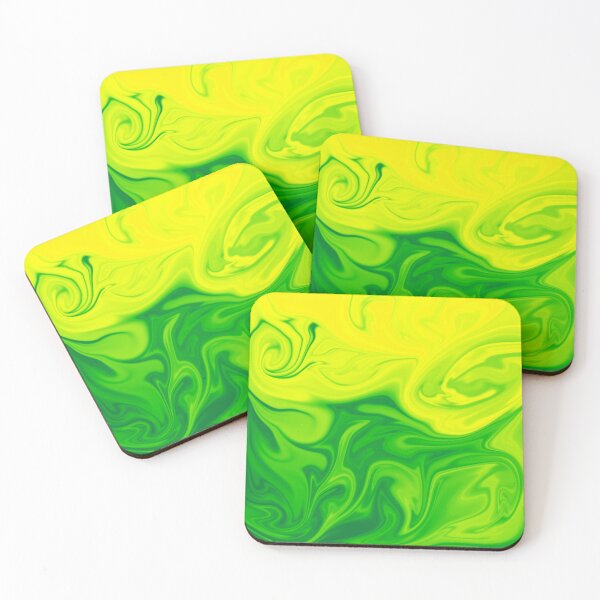 Item preview, Vibrant Green Yellow Liquid Art. Liquid Marble. Abstract Design. designed and sold by Jason123za.