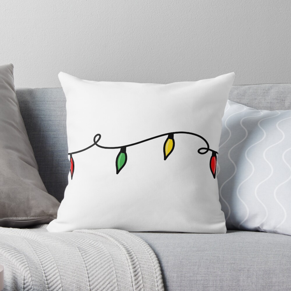 Christmas Lights Throw Pillow
