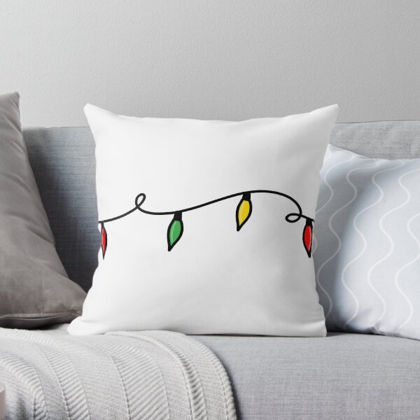 Christmas Lights Throw Pillow