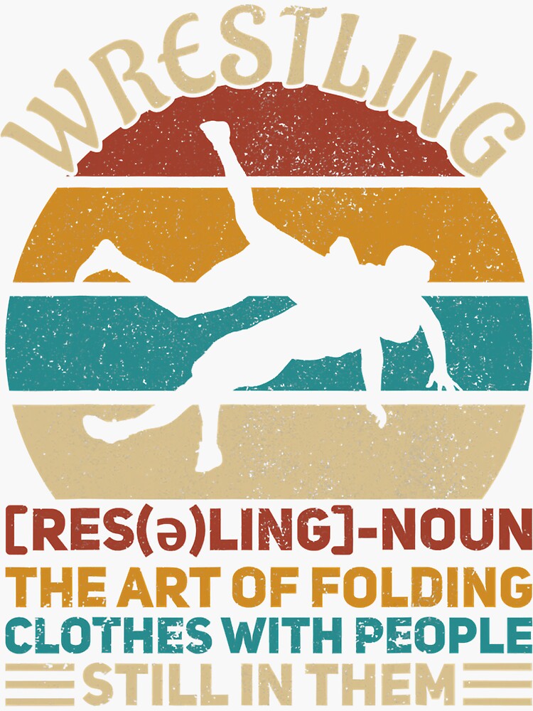 "Wrestling Definition Funny Wrestler" Sticker for Sale by Boothzared