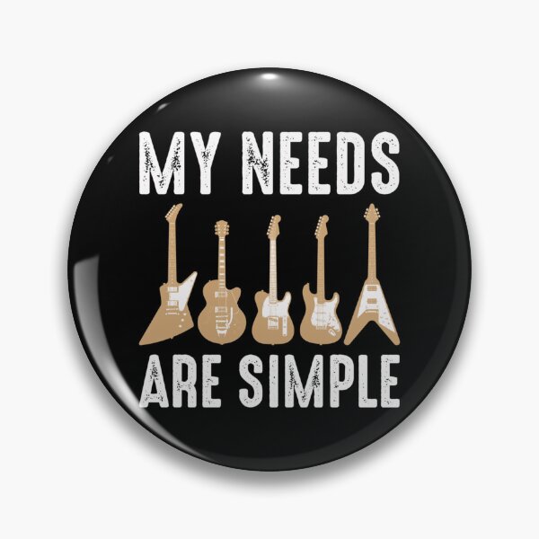 Item preview, My Needs Are Simple Funny Guitarist Essential T-Shirt designed and sold by saelihuyghem.