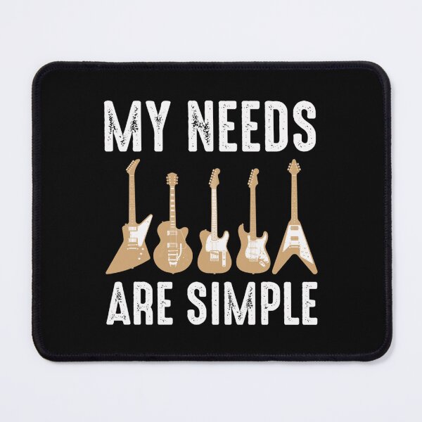 Item preview, My Needs Are Simple Funny Guitarist Essential T-Shirt designed and sold by saelihuyghem.