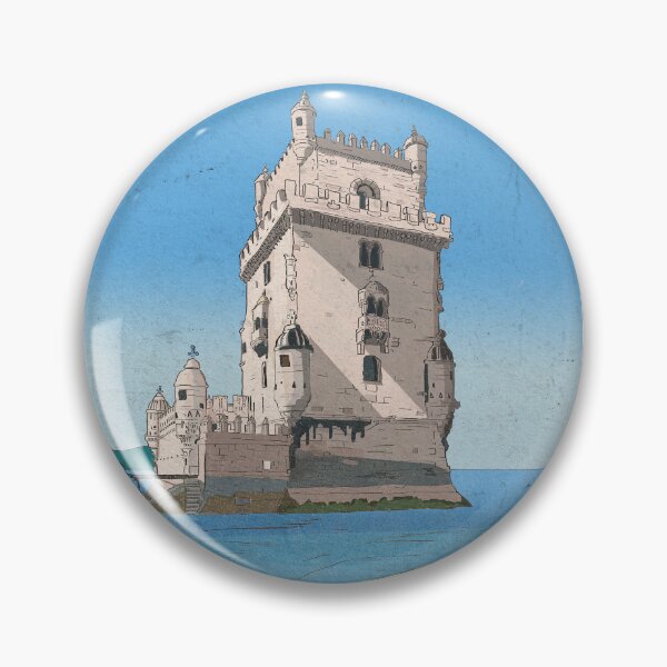 Item preview, Belém Tower, Tower of Saint Vincent Lisbon Illustration  designed and sold by Wall-Art-Sketch.