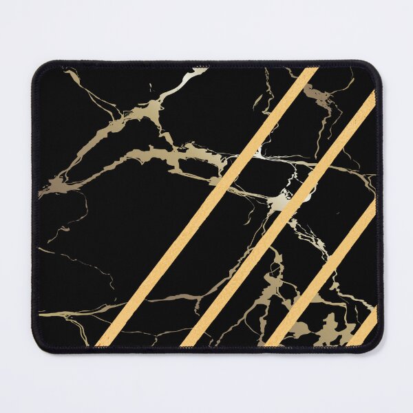 Aperçu de l'œuvre Marbre noir et lignes dorées (Design géométrique) créée et vendue par MindedInc.
