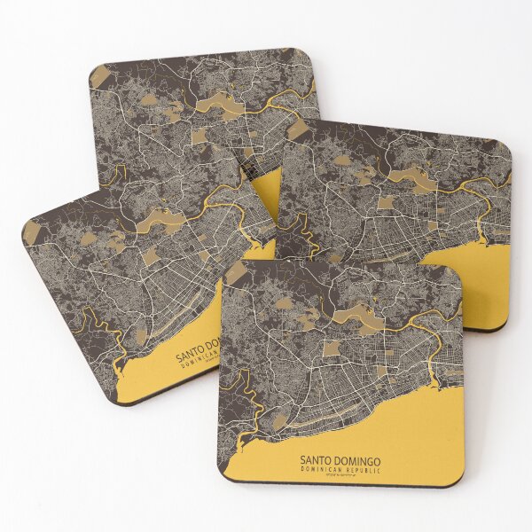Item preview, Santo Domingo City Map of Dominican Republic - Pastel designed and sold by deMAP.