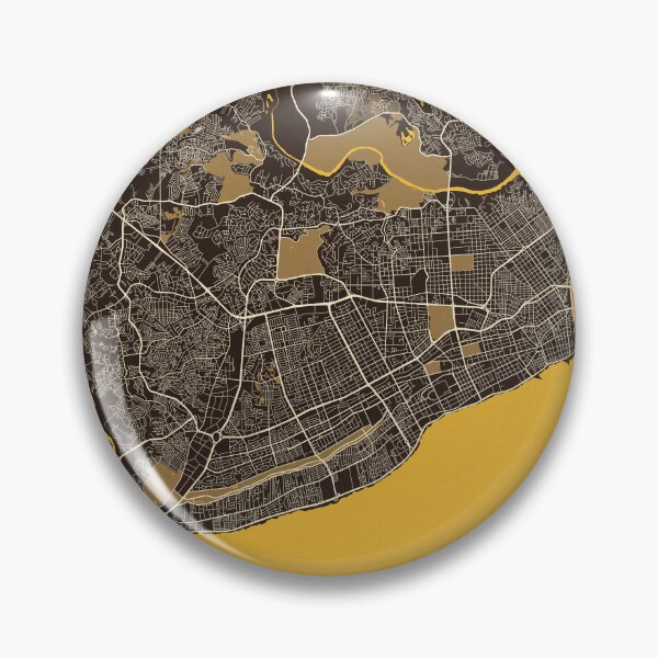 Item preview, Santo Domingo City Map of Dominican Republic - Pastel designed and sold by deMAP.